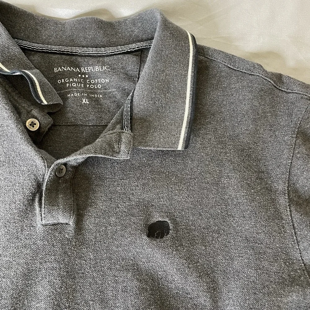 Banana Republic Pique Polo Shirt Mens Extra Large XL Organic Cotton